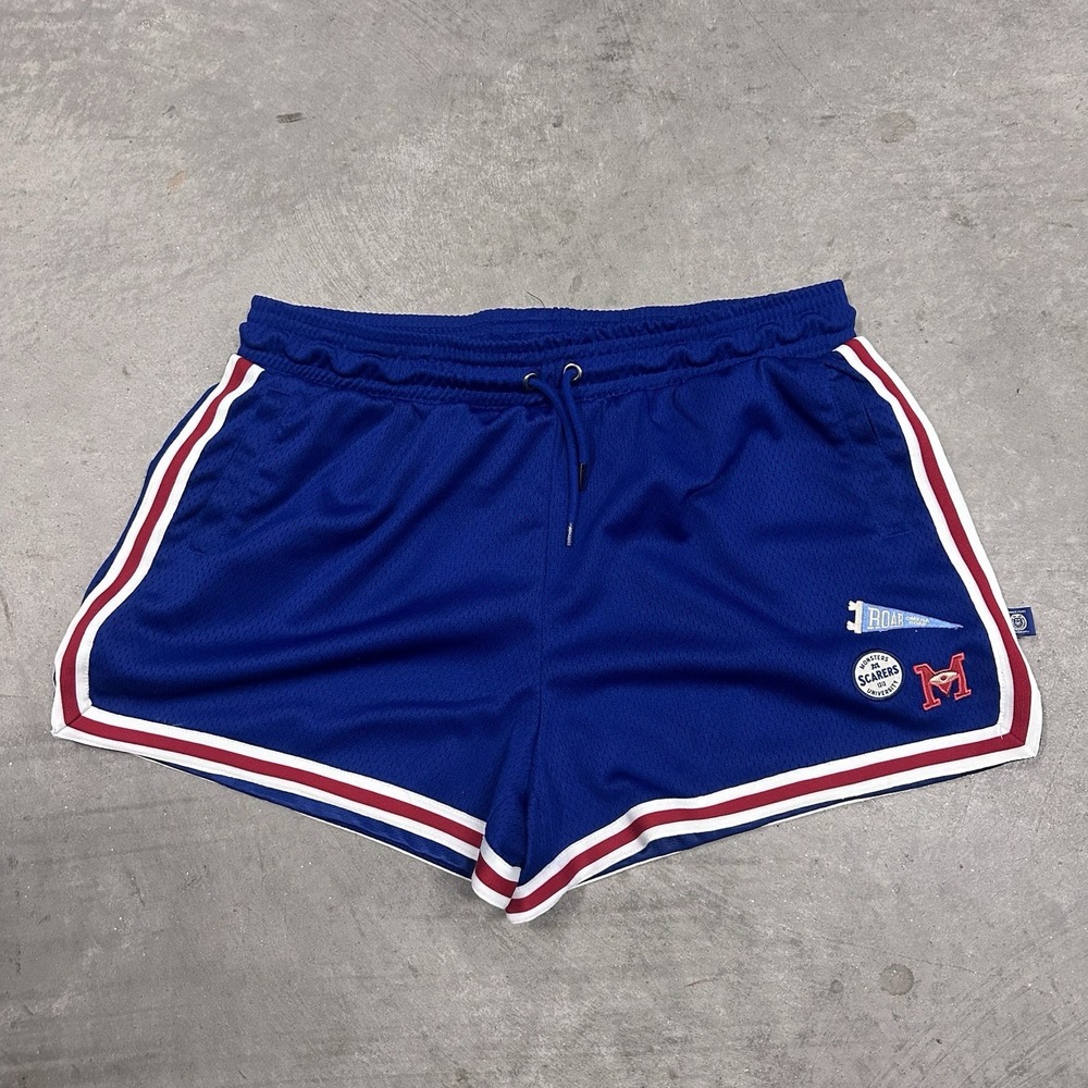 Monsters University Shorts Mens XL Blue Athletic Lightweight Drawstring Disney